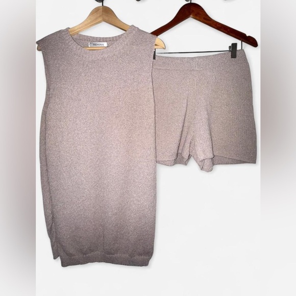 Tops - Knit Sleeveless Top and Shorts Set